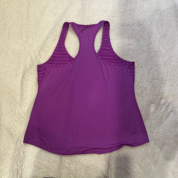 Purple Striped Racerback Tank Top - Picture 3 of 4
